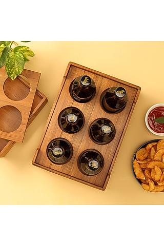 Brown Premium Teak Wood Serveware by Utopia Choice