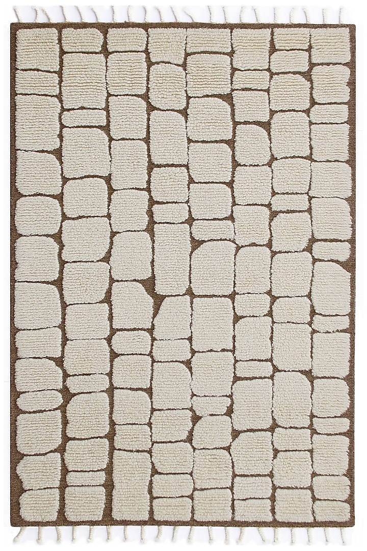 Beige & Cream Hand-Tufted Rug by The blue knot