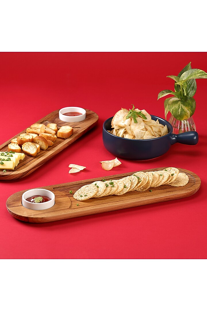 Brown Premium Teak Wood Platter by Utopia Choice at Pernia's Pop Up Shop