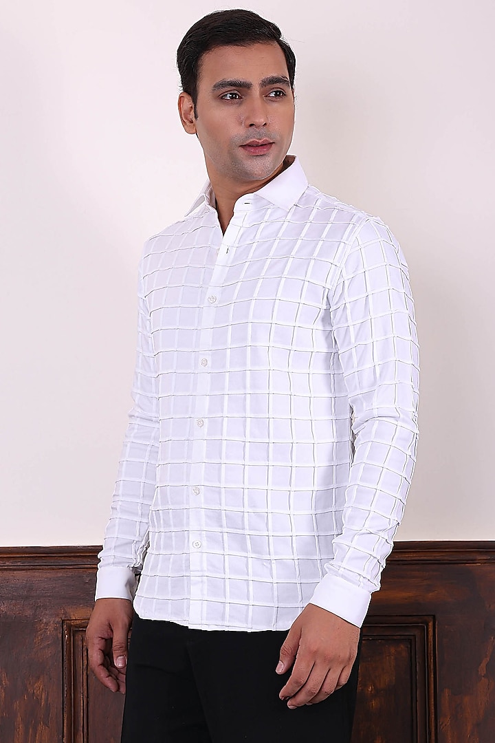 White Cotton Shirt by Abkasa