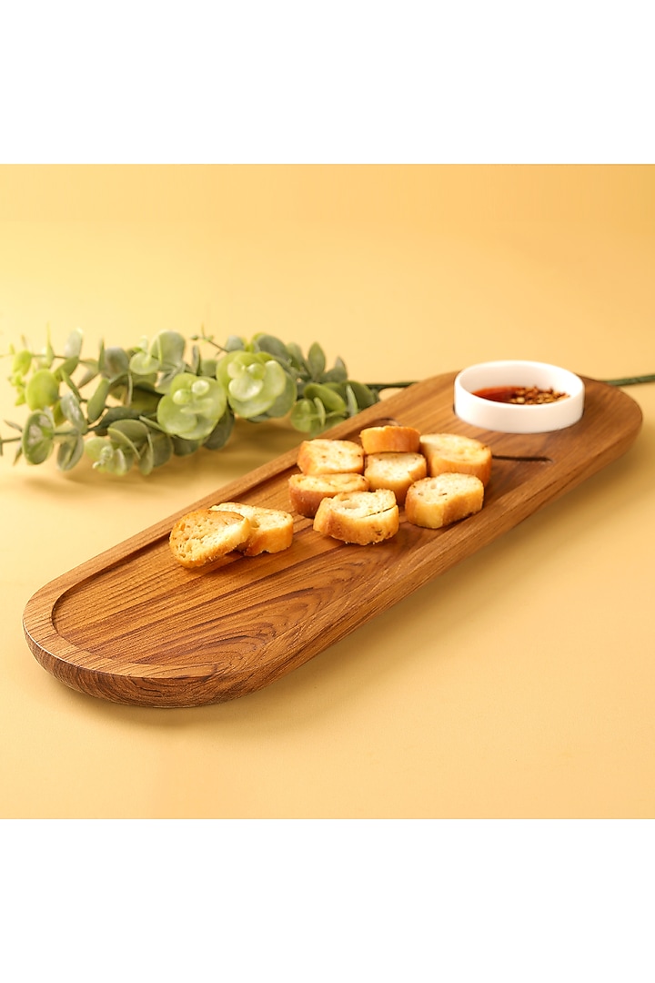 Brown Premium Teak Wood Platter by Utopia Choice at Pernia's Pop Up Shop