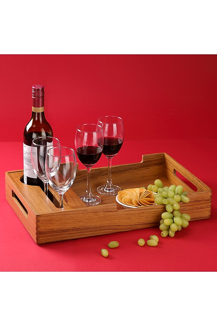 Premium Teak Wood Wine Glass