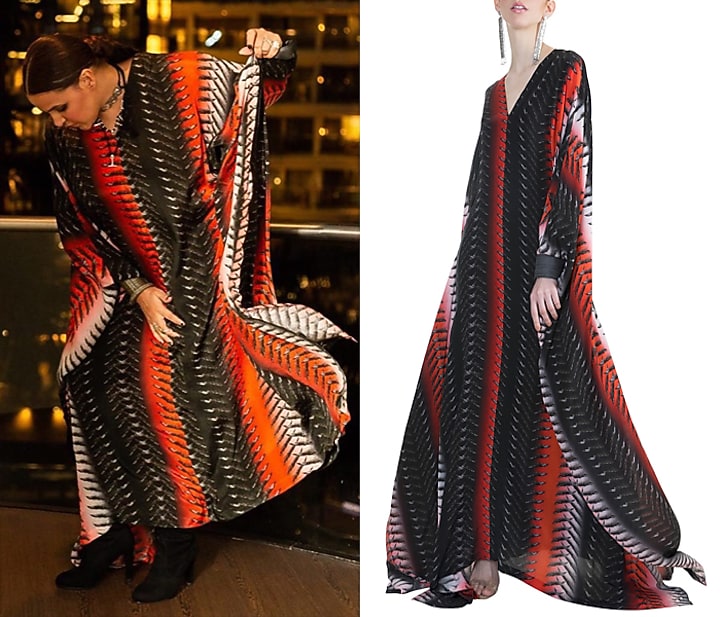 Black & Red Bleeding Swords Kaftan by Masaba at Pernia's Pop Up Shop