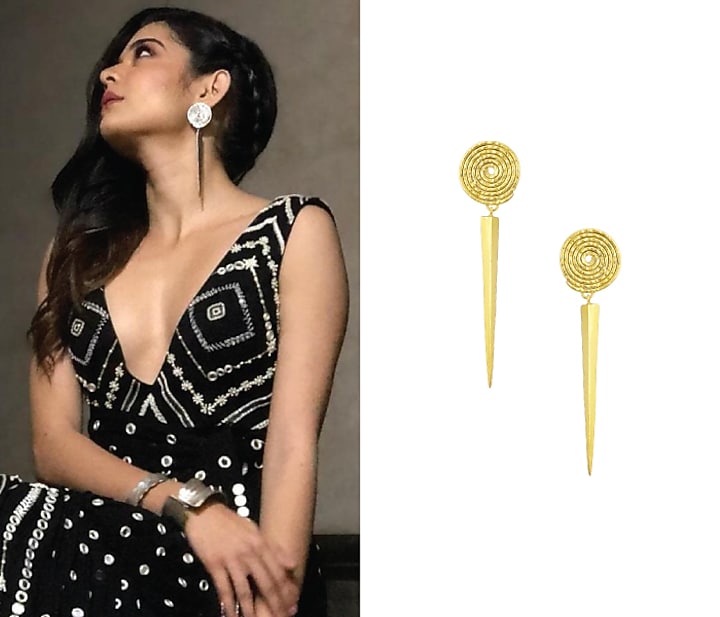 Gold plated spiral detailing earrings available only at Pernia's Pop Up Shop.