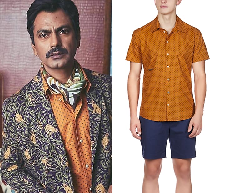Rust Orange Printed Summer Shirt by Genes Lecoanet Hemant Men at Pernia's Pop Up Shop