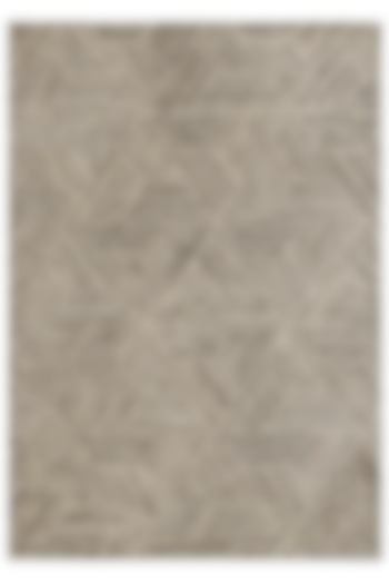 Ivory & Grey Hand-Tufted Rug In Repeated Pattern Of Concentric Lines by The blue knot