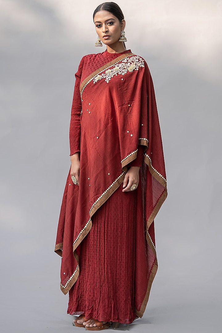 Red Embellished Dress by Abstract By Megha Jain Madaan