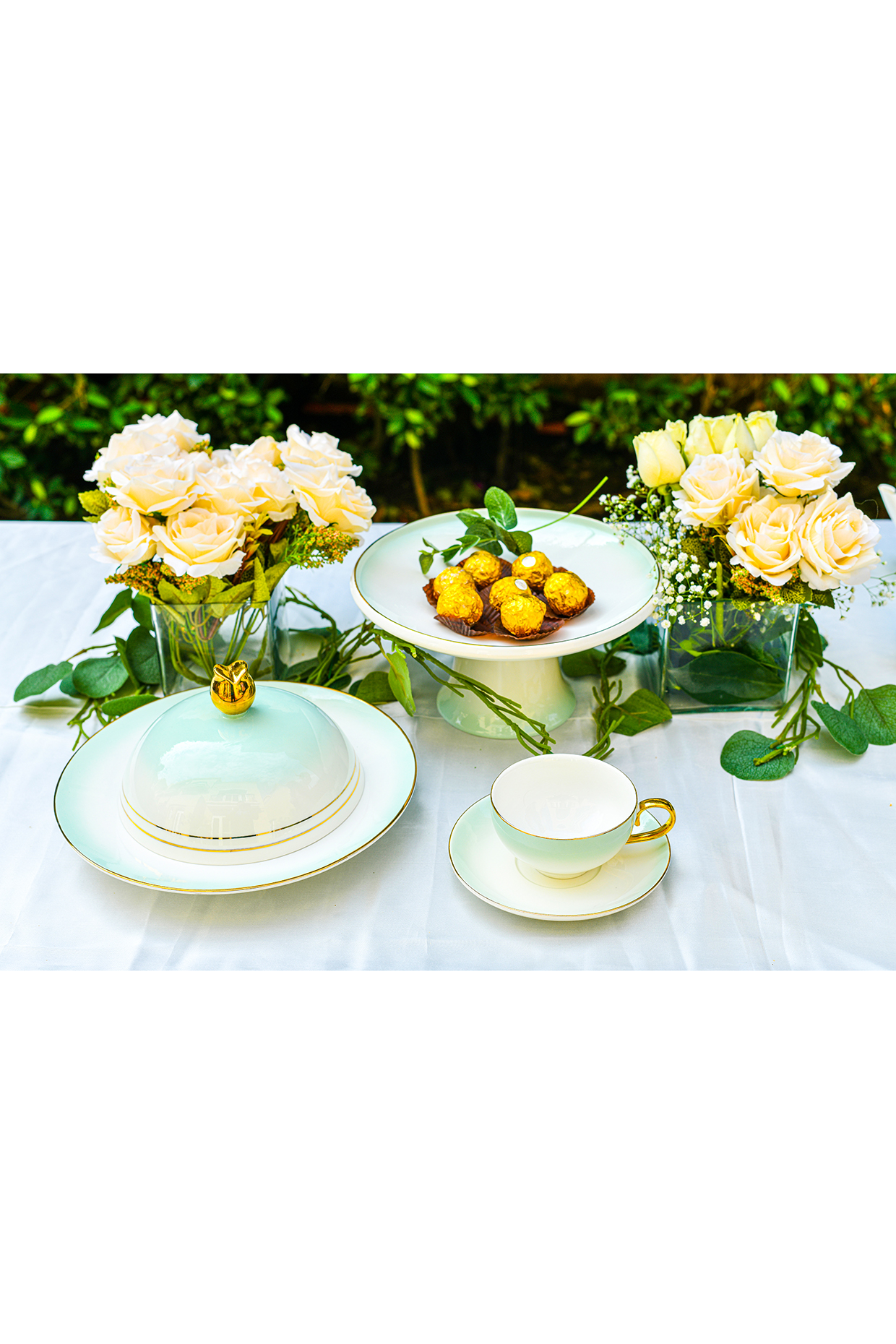 White & Green Ombre Pasta Plate by Home Struck at Pernia's Pop Up Shop