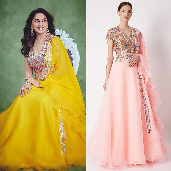 Peach Embroidered Bridal Lehenga Set by ASAL By Abu Sandeep at Pernia's Pop Up Shop