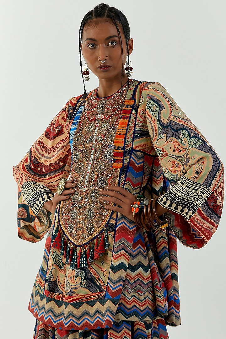 Multi-Coloured Printed Tunic Set by Aseem kapoor at Pernia's Pop Up Shop