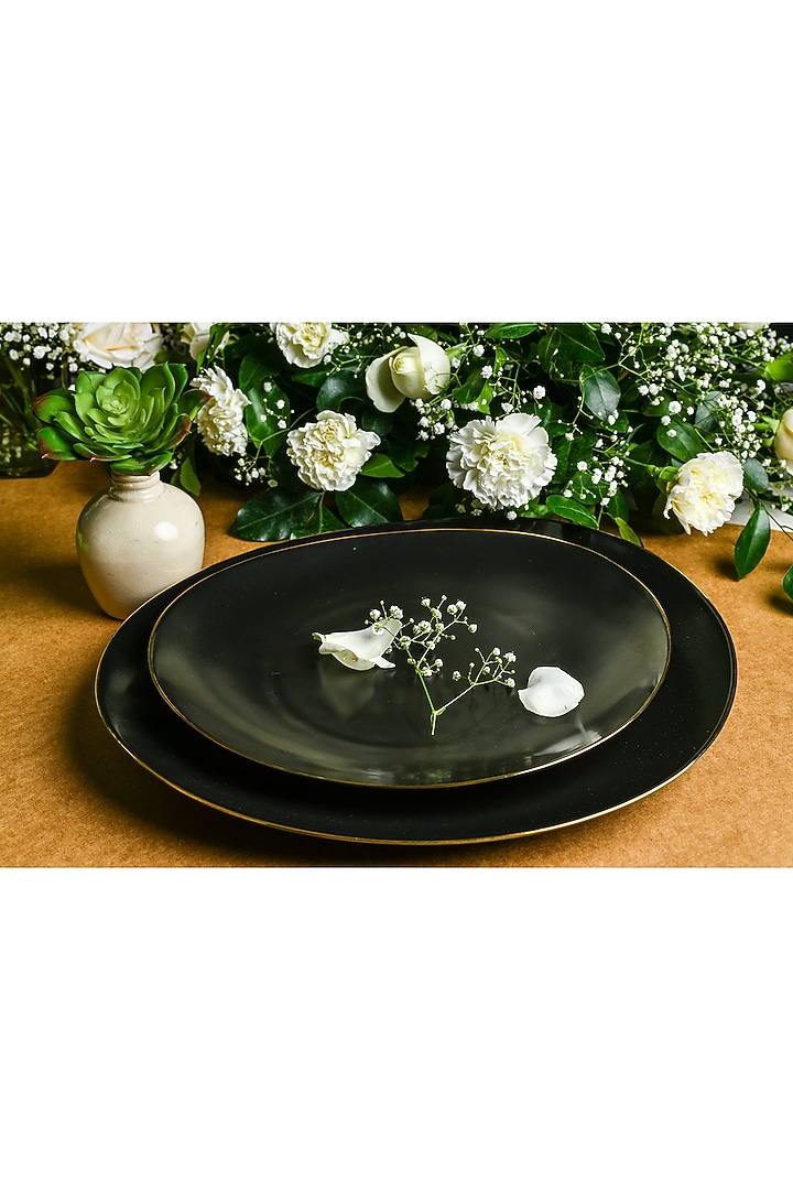 Matt Black Ceramic Serving Plates by Home Struck at Pernia's Pop Up Shop