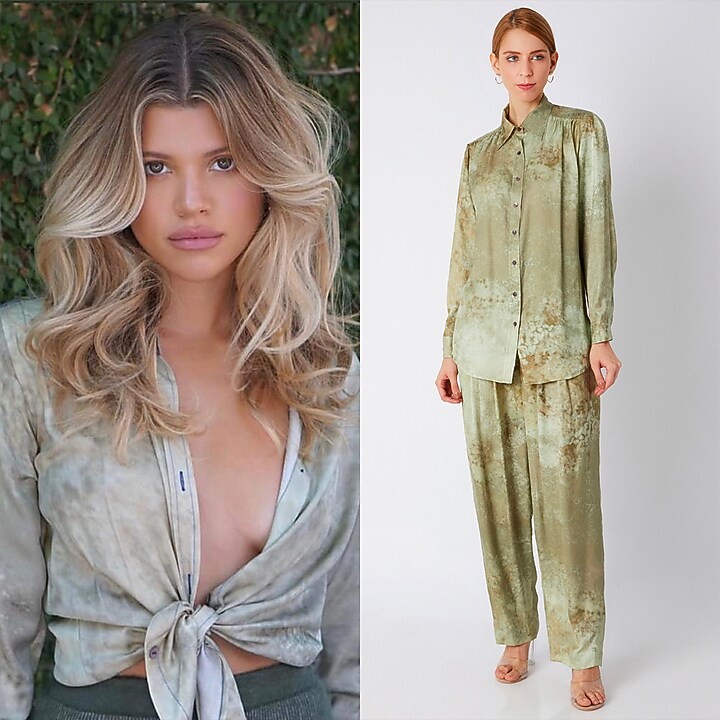 Gold Printed Collared Shirt by Saaksha & Kinni at Pernia's Pop Up Shop
