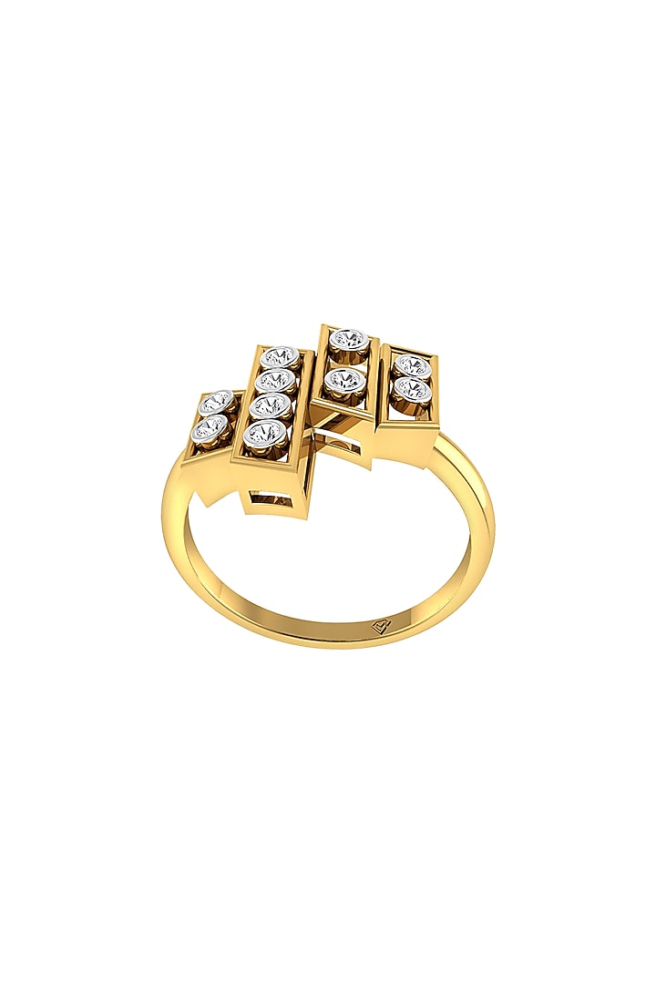 Two-Tone Finish Round-Shaped Diamond Ring by La marque M at Pernia's Pop Up Shop