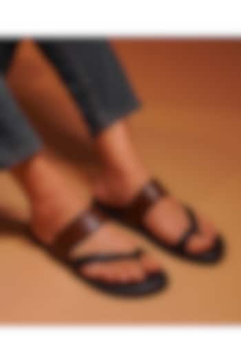 Brown Leather Sandals by Dmodot