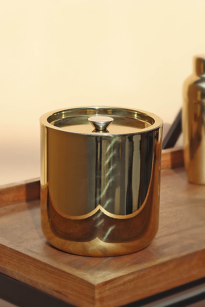 Gold Stainless Steel Ice Bucket by Muun Home at Pernia's Pop Up Shop