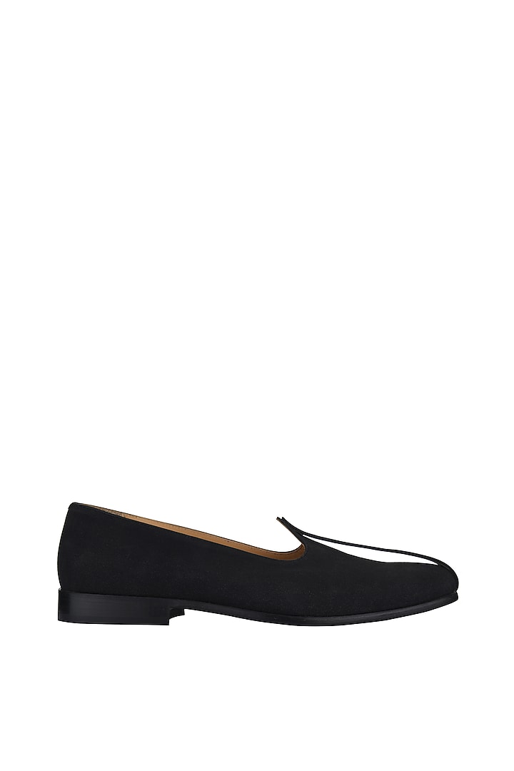 Black Leather Mojris by SKO Men at Pernia's Pop Up Shop