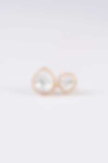 Gold Finish Kundan Polki Ring by 20AM at Pernia's Pop Up Shop