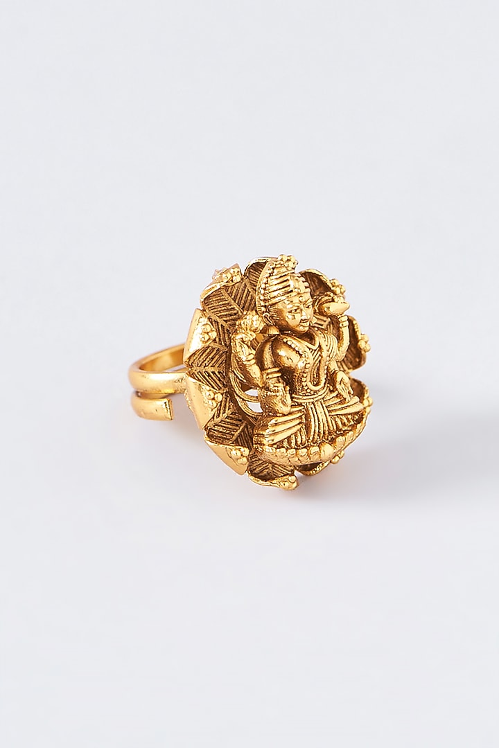 Gold Finish Temple Ring by 20AM at Pernia's Pop Up Shop