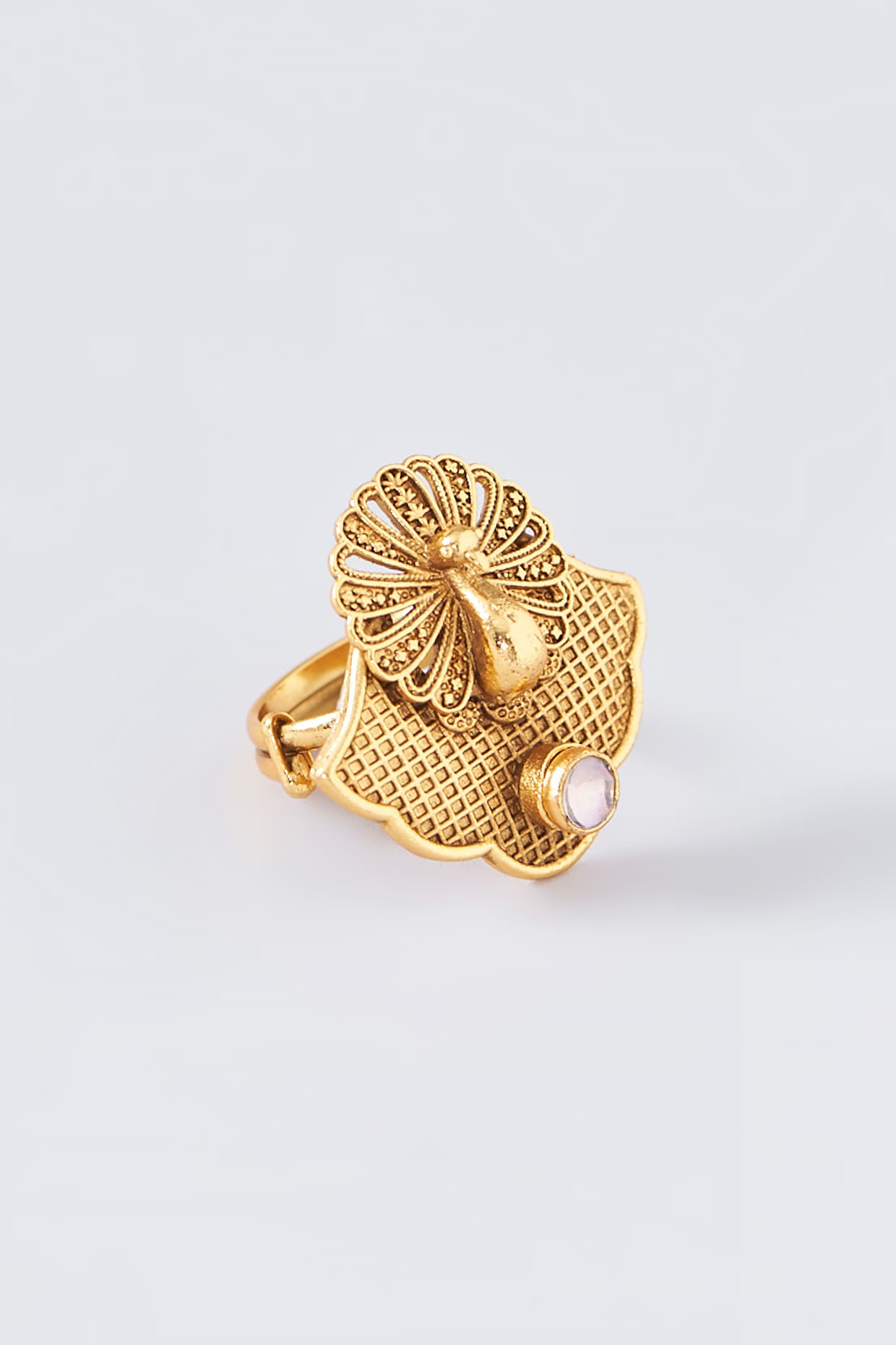 Sukkhi Junoesque Gold Plated Kundan Golden Ring for Women - Sukkhi.com
