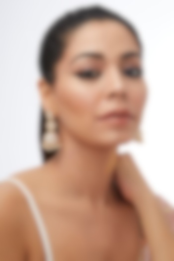 Rose Gold Finish Kundan Polki Jhumka Earrings by 20AM at Pernia's Pop Up Shop