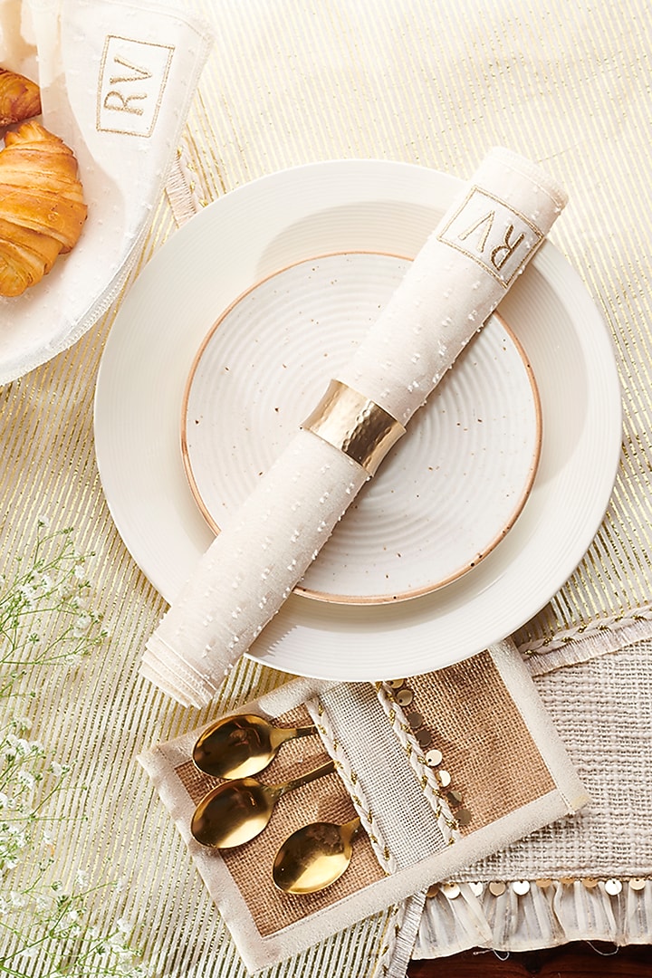Ivory Breezy Morning Set (Set of 13) by Rishi & Vibhuti - Homeware at Pernia's Pop Up Shop