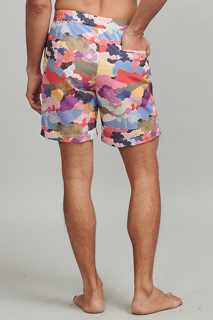 Multi-Colored Printed Semi-Elasticated Swim Shorts by Dash and Dot Men at Pernia's Pop Up Shop