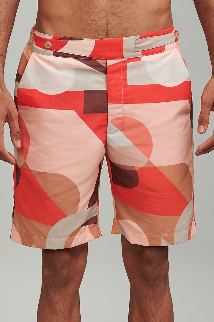 Multi-Colored Printed Semi-Elasticated Swim Shorts by Dash and Dot Men at Pernia's Pop Up Shop