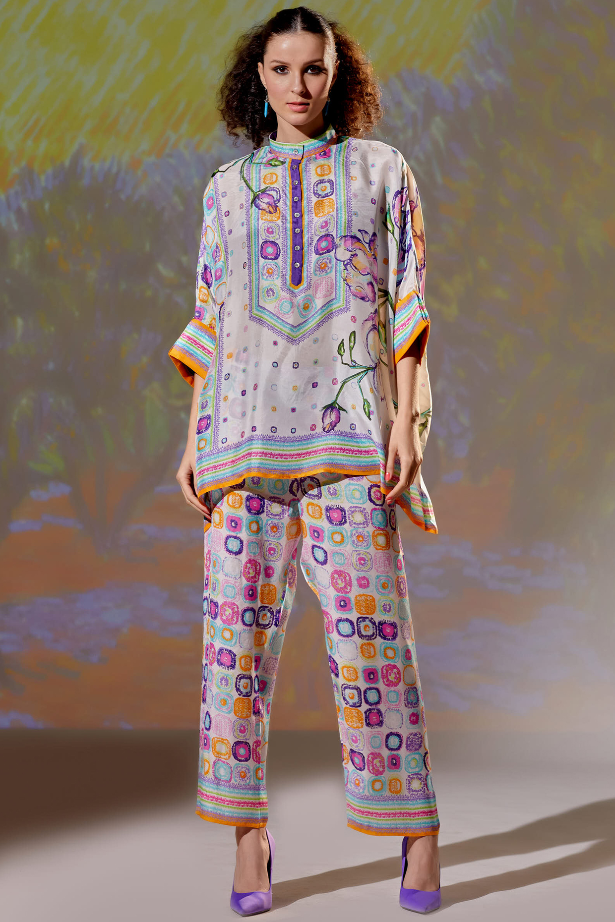 White Silk Tunic Set by Rajdeep Ranawat at Pernia's Pop Up Shop