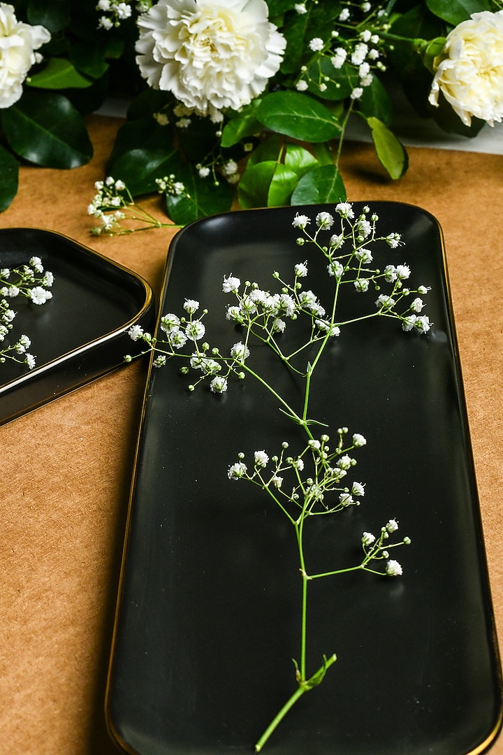 Matt Black Rectangular Platter by Home Struck at Pernia's Pop Up Shop