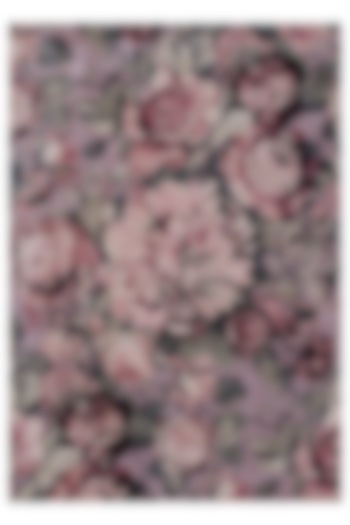 Grey Hand-Tufted Rug With Multi-Colored Flowers by The blue knot