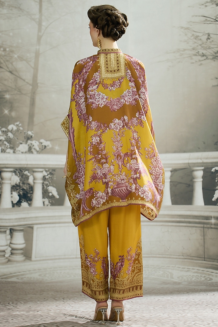 Mustard Silk Printed Tunic by Rajdeep Ranawat at Pernia's Pop Up Shop