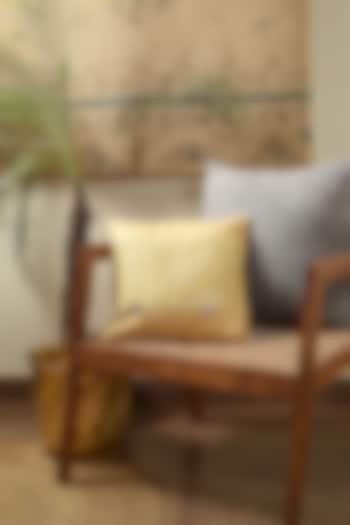 Yellow Linen Textured Cushion Cover by Solasta at Pernia's Pop Up Shop