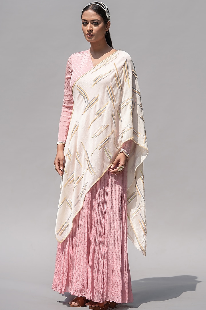 Pink Embellished Dress by Abstract By Megha Jain Madaan
