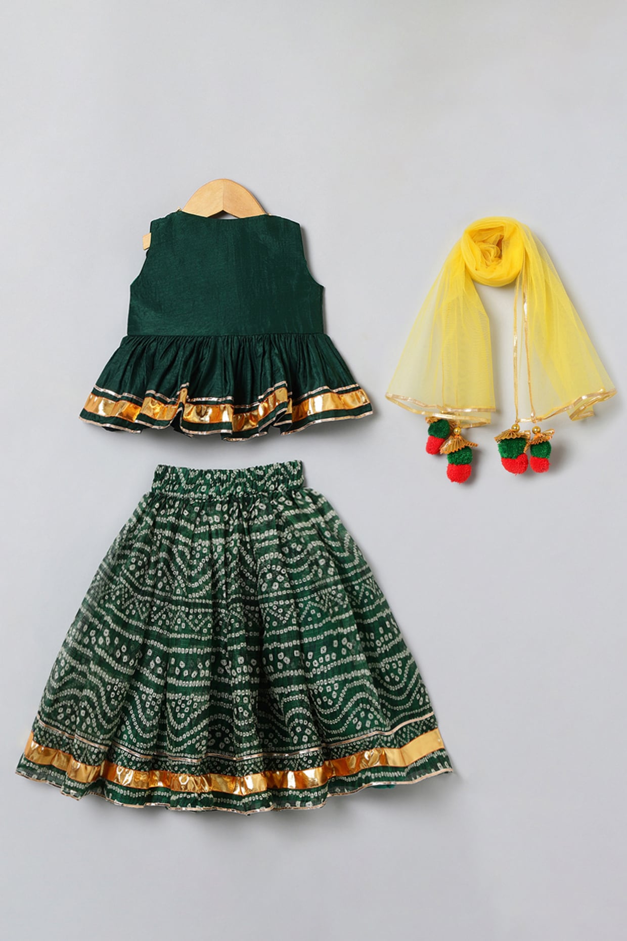 Green colour embroidered satin silk lehenga choli - Shoplance – ShopLance