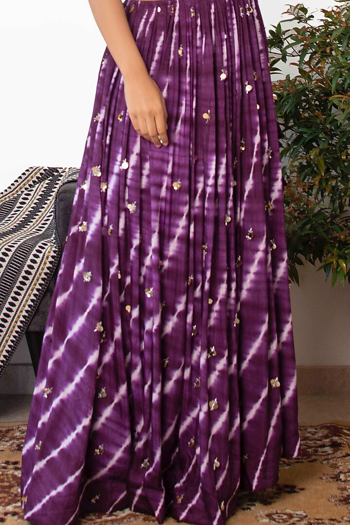Grape Purple Tie-Dye Gown by Dhwaja at Pernia's Pop Up Shop