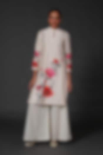 Ivory Chanderi Tunic Set by Balance by Rohit Bal at Pernia's Pop Up Shop