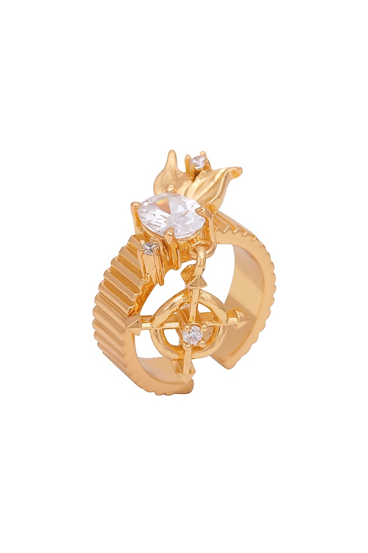 Gold Finish Handcrafted Ring by Opalina at Pernia's Pop Up Shop