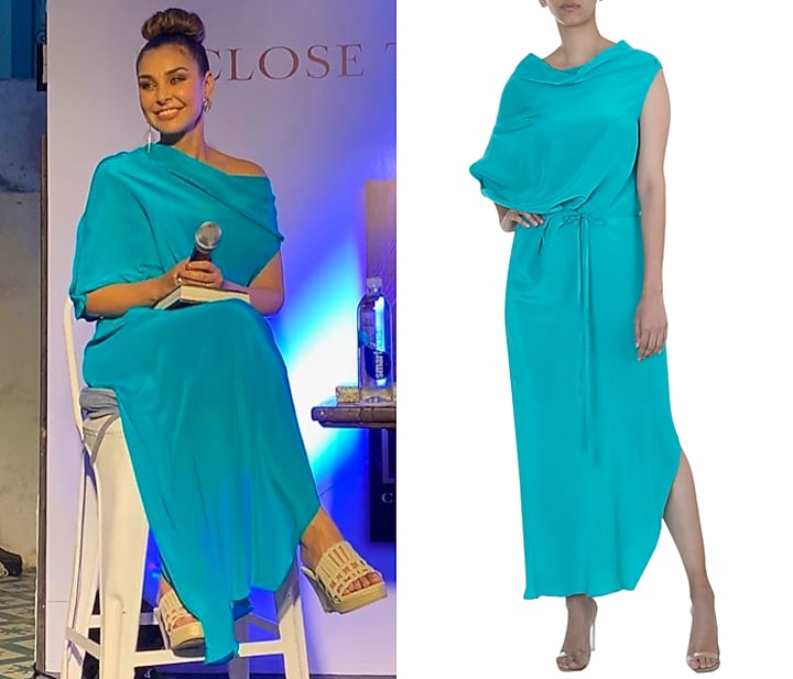 Teal Deconstructed Vacation Dress With Belt by Stephany at Pernia's Pop Up Shop