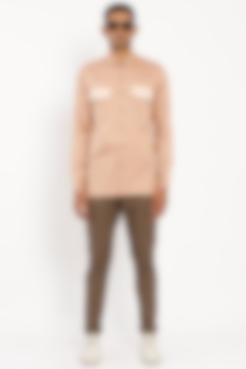 Nude Cotton Party Wear Shirt by Son Of A Noble SNOB Men at Pernia's Pop Up Shop