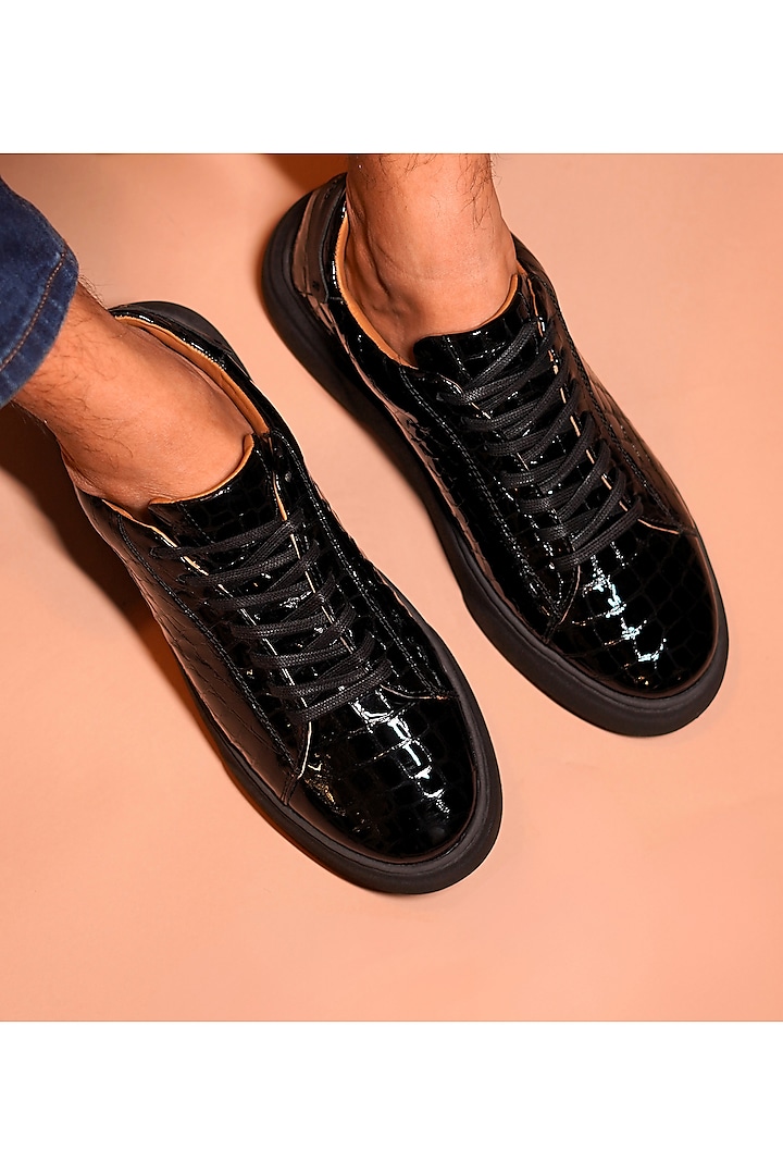 Black Leather Sneakers by Dmodot