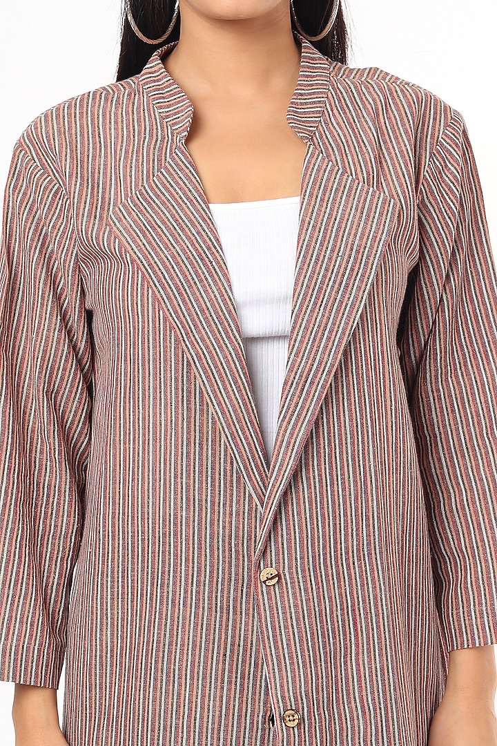 Brown Pure Organic Cotton Overwear Dress by 3X9T at Pernia's Pop Up Shop