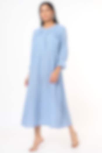 Pastel Blue Pure Organic Cotton Dress by 3X9T
