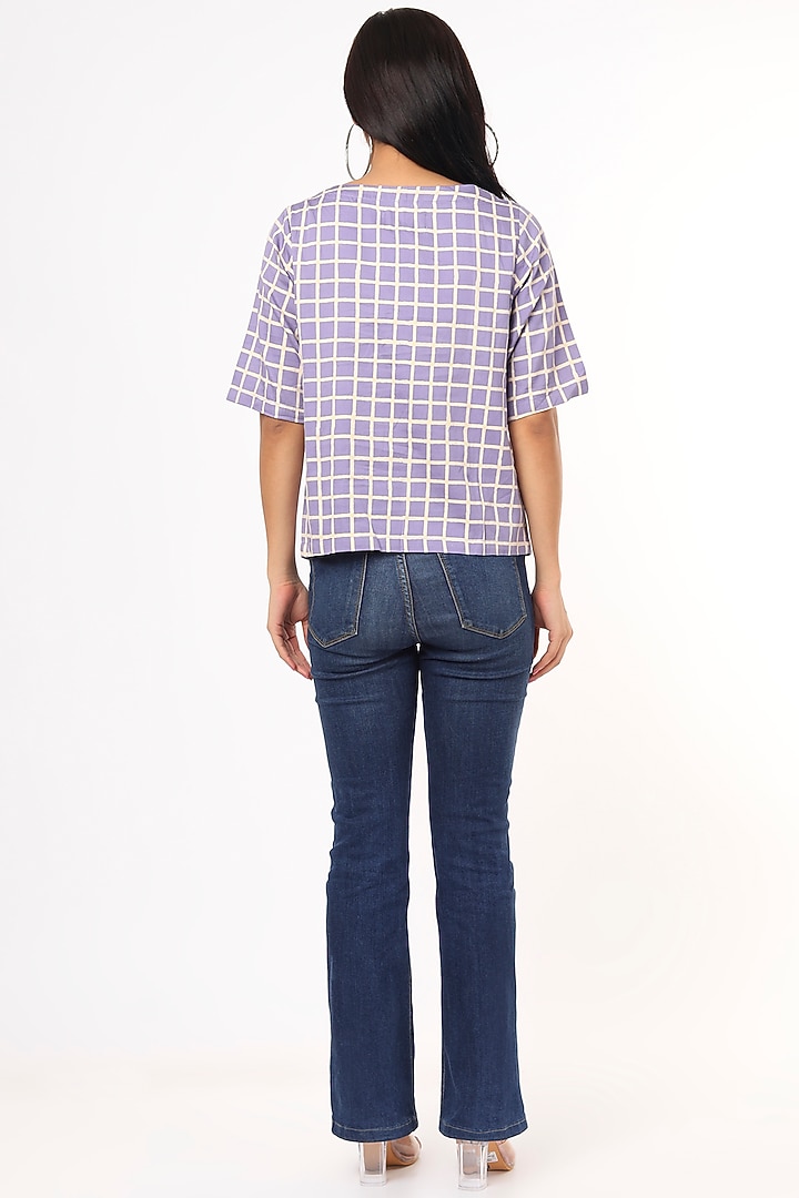 Mauve Checkered Top by 3X9T at Pernia's Pop Up Shop