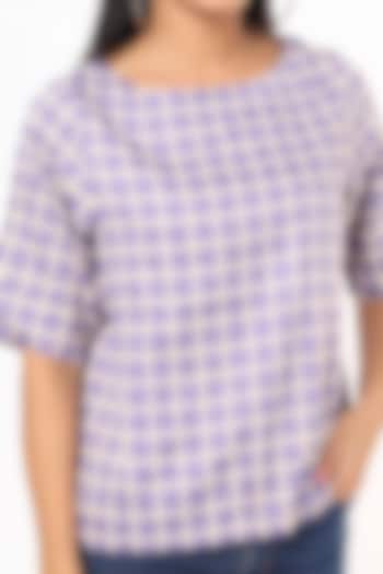 Mauve Checkered Top by 3X9T