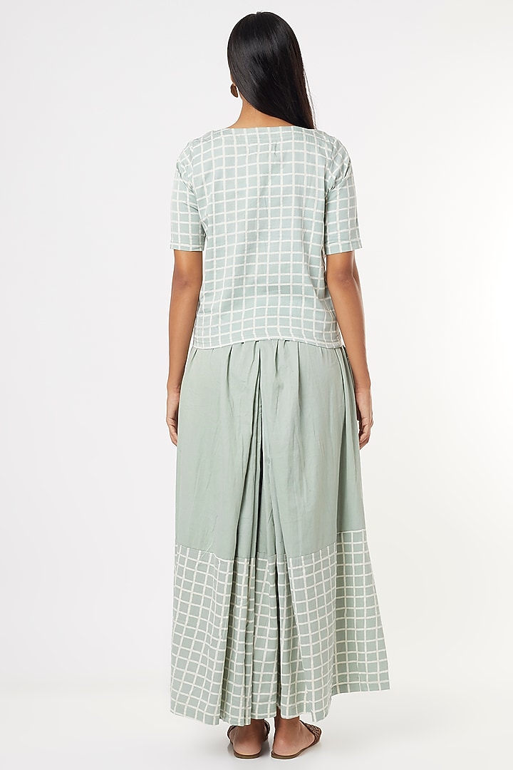 Pastel Green Cotton Top by 3X9T at Pernia's Pop Up Shop