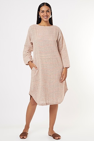 Red Striped Midi Dress by 3X9T