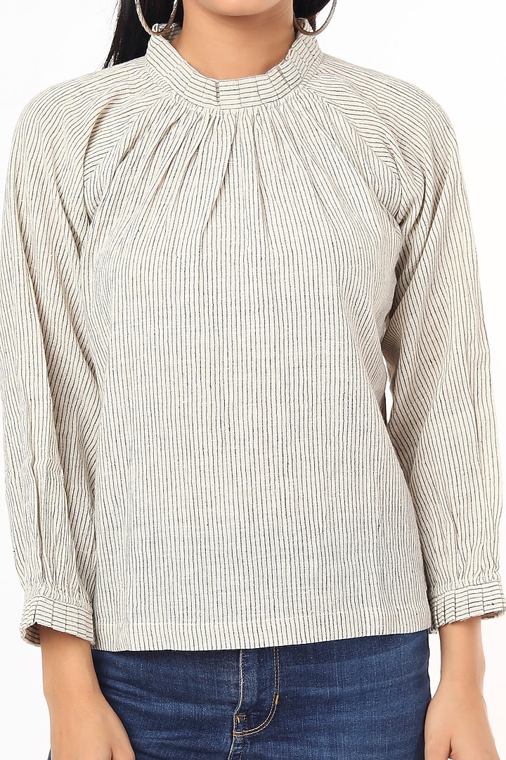 Off-White Pure Organic Cotton Top by 3X9T at Pernia's Pop Up Shop
