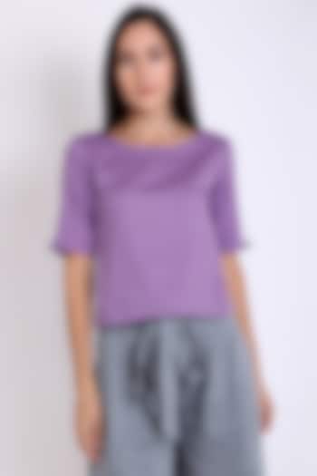 Purple Organically Dyed Top by 3X9T