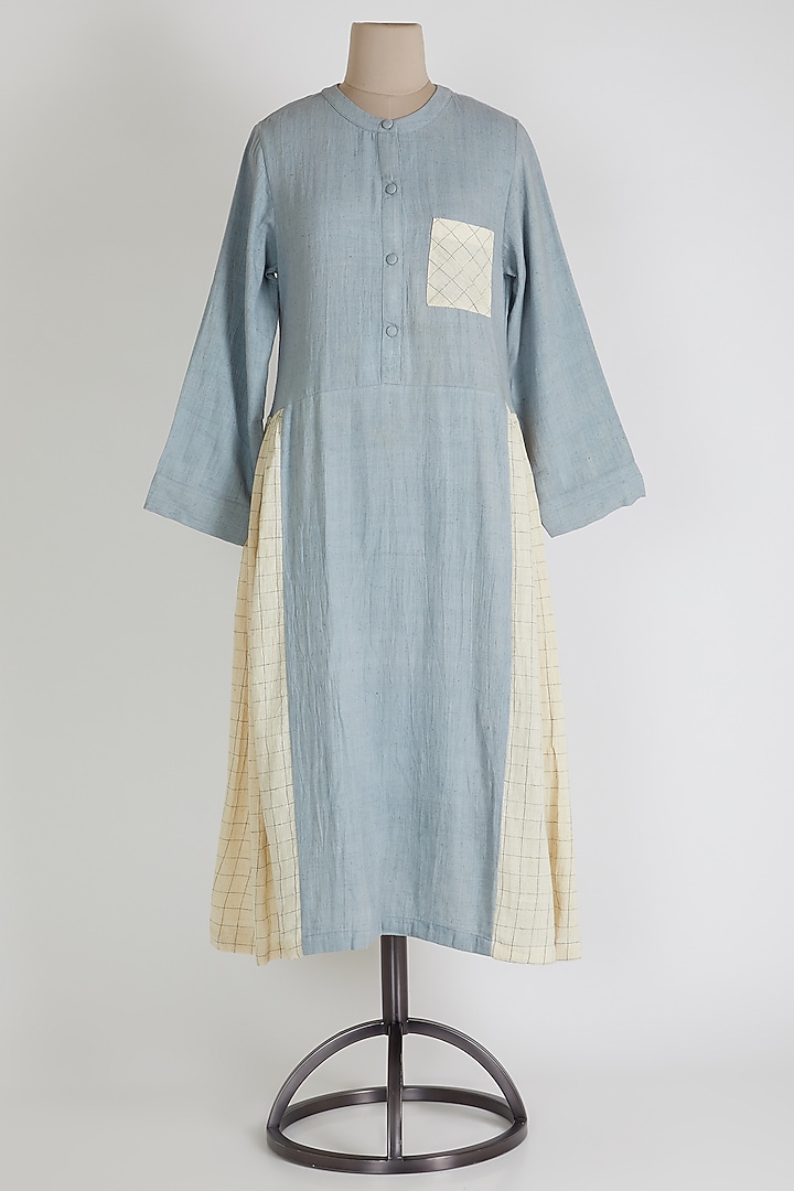 Grey Summer Dress With Pockets by 3X9T at Pernia's Pop Up Shop