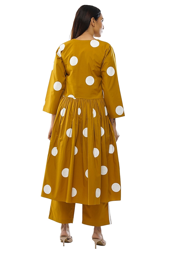 Mustard Poplin Cotton Printed Tunic Set by KHAT at Pernia's Pop Up Shop